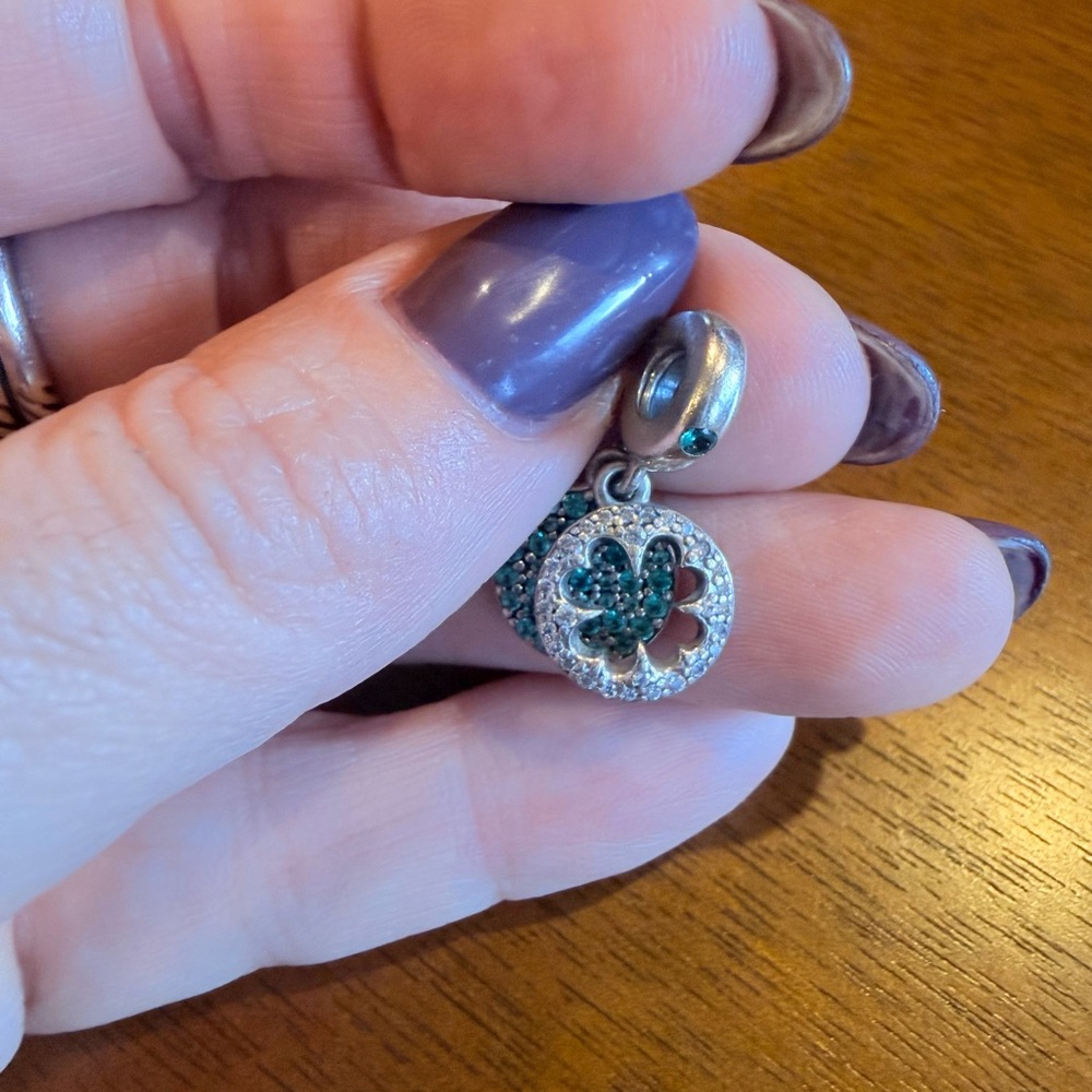 Authentic Pandora Charm - Lucky Four-Leaf Clover Pendant